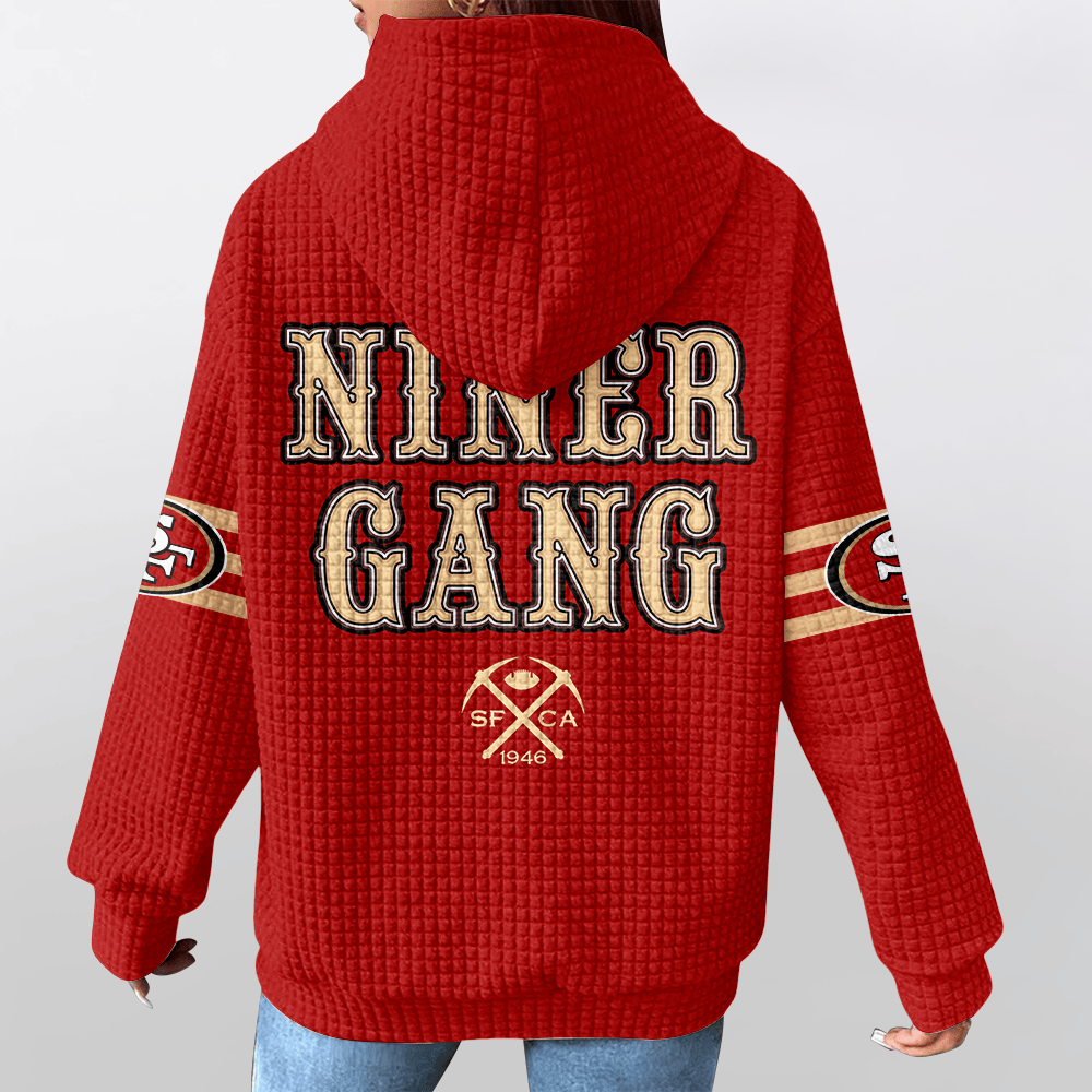 Unisex San Francisco Niner Gang Waffle Hoodie