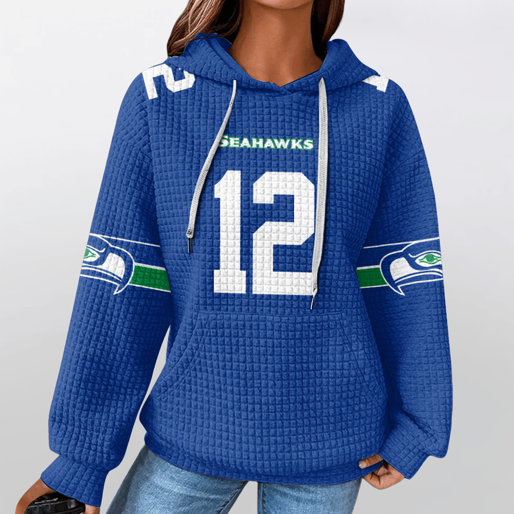 Unisex Seattle Fan 12 Waffle Hoodie