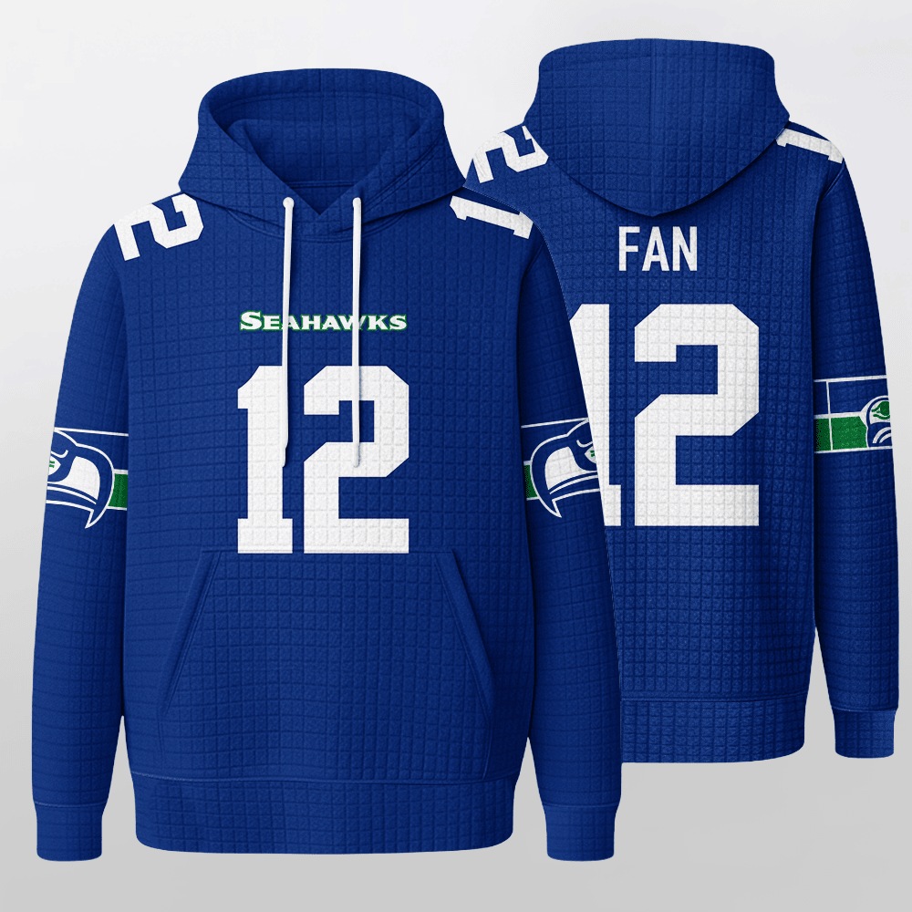 Unisex Seattle Fan 12 Waffle Hoodie